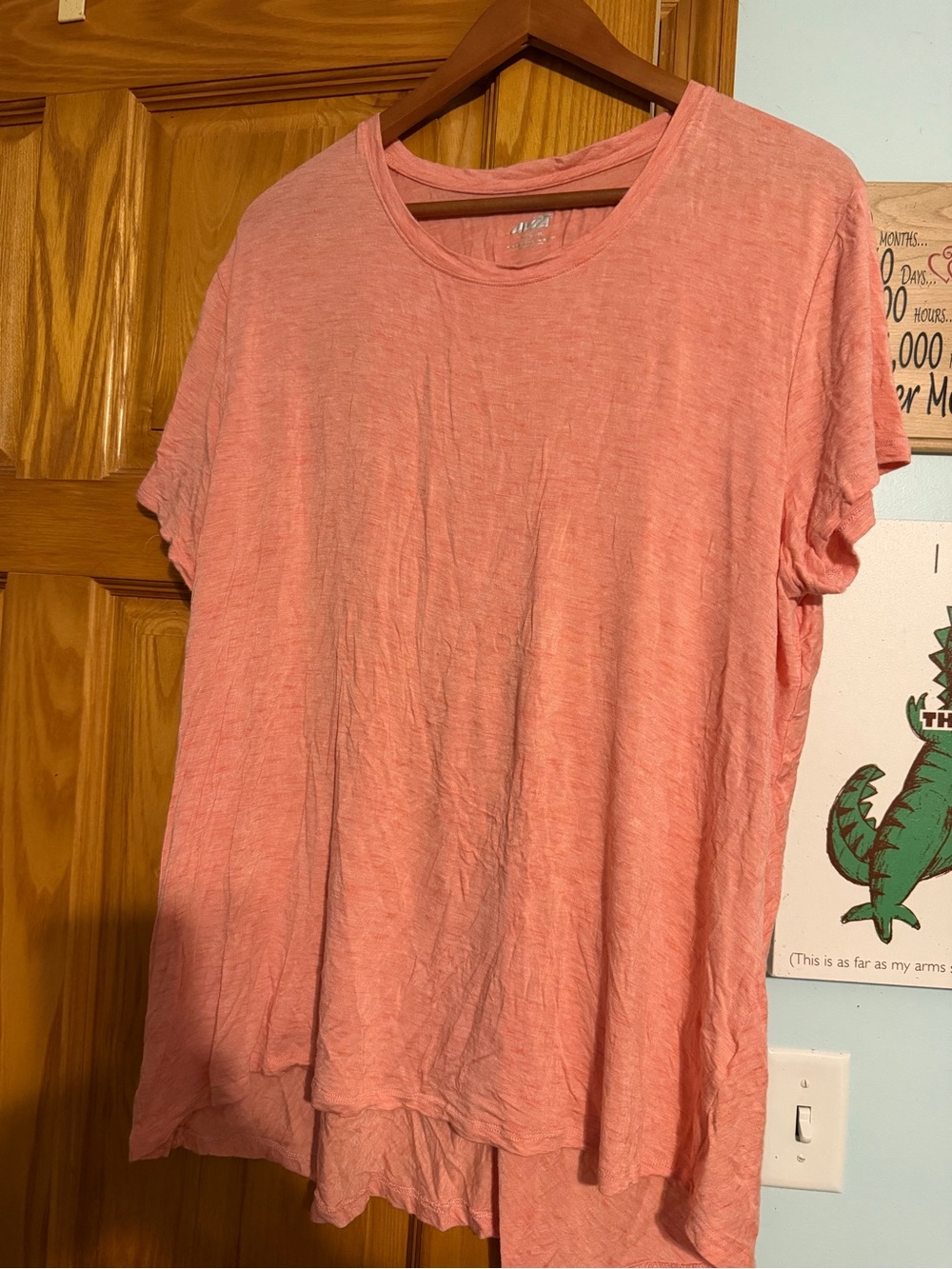 Light Pink Women's Short Sleeve Linen-Blend Tee